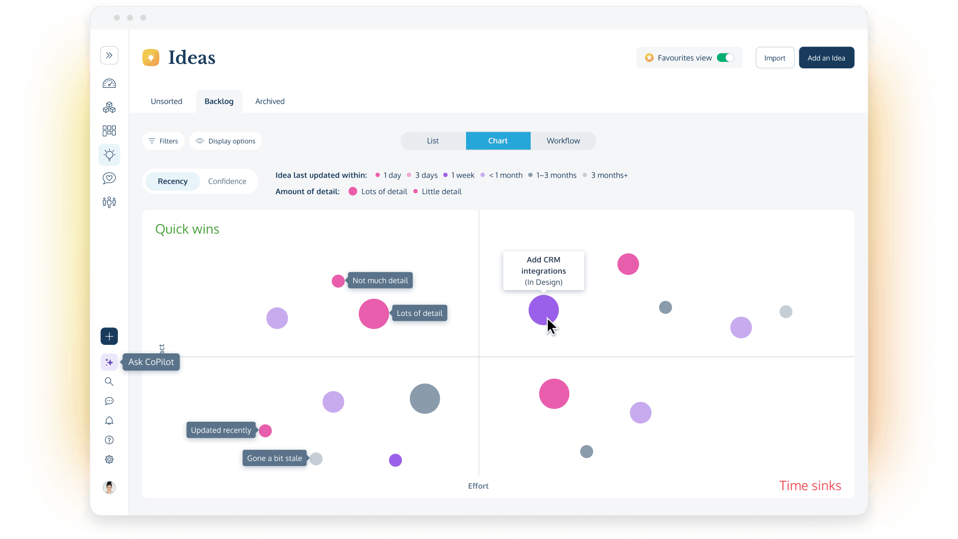 Manage your product backlog with the idea management tool from ProdPad product management software