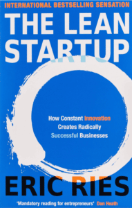 Cover of the Lean Startup book by Eric Ries, a contender for the best book on lean product development.