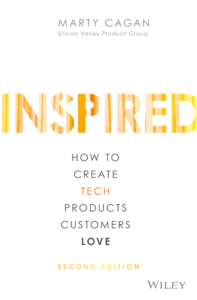 Cover of the Inspired book by Marty Cagan, a contender for the best book on lean product development.