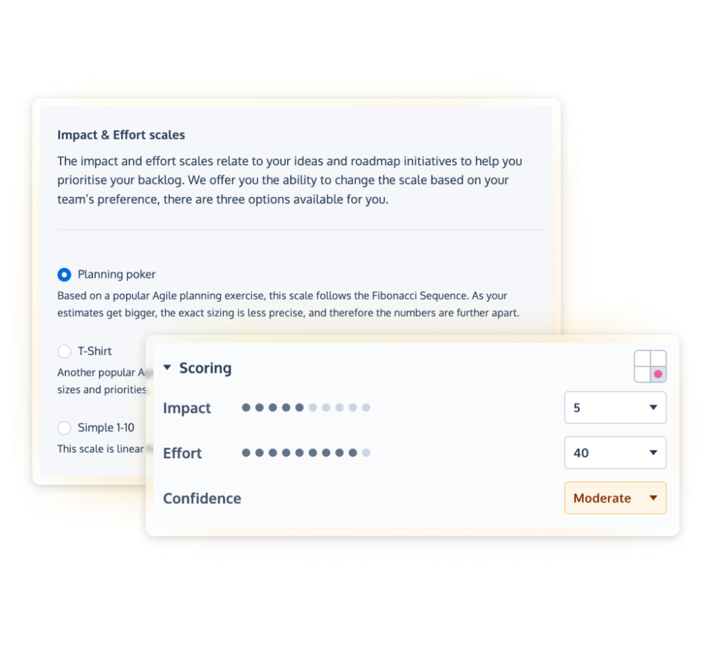 Planning Poker scoring in ProdPad