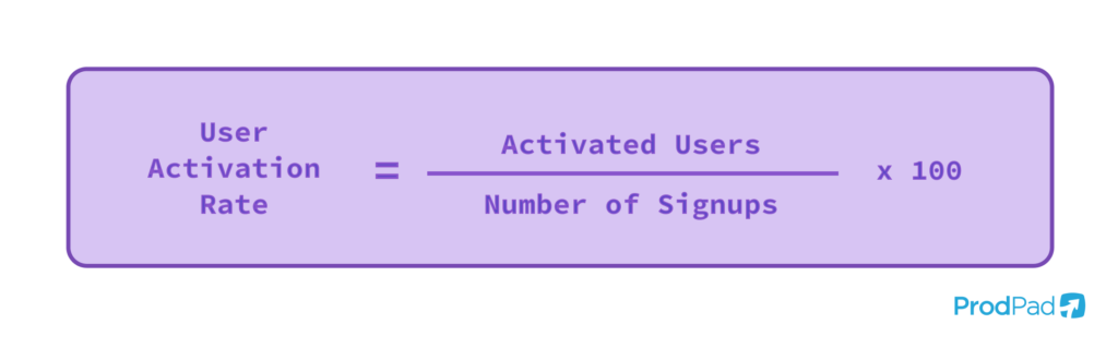 User Activation rate formula