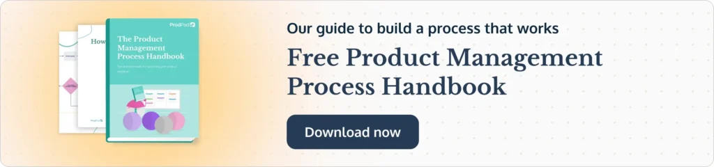 Product Management process handbook banner CTA button